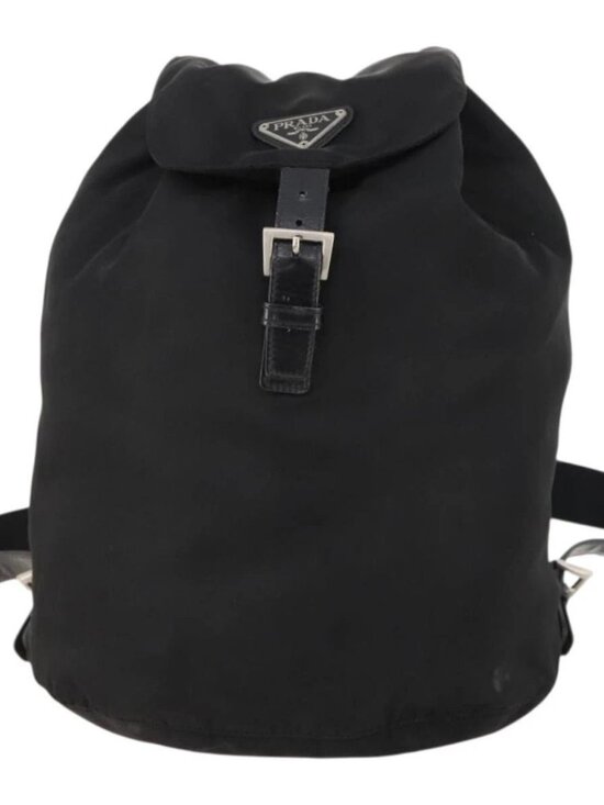 PRADA Backpack Nylon Black Silver Auth bs33265 main image 9